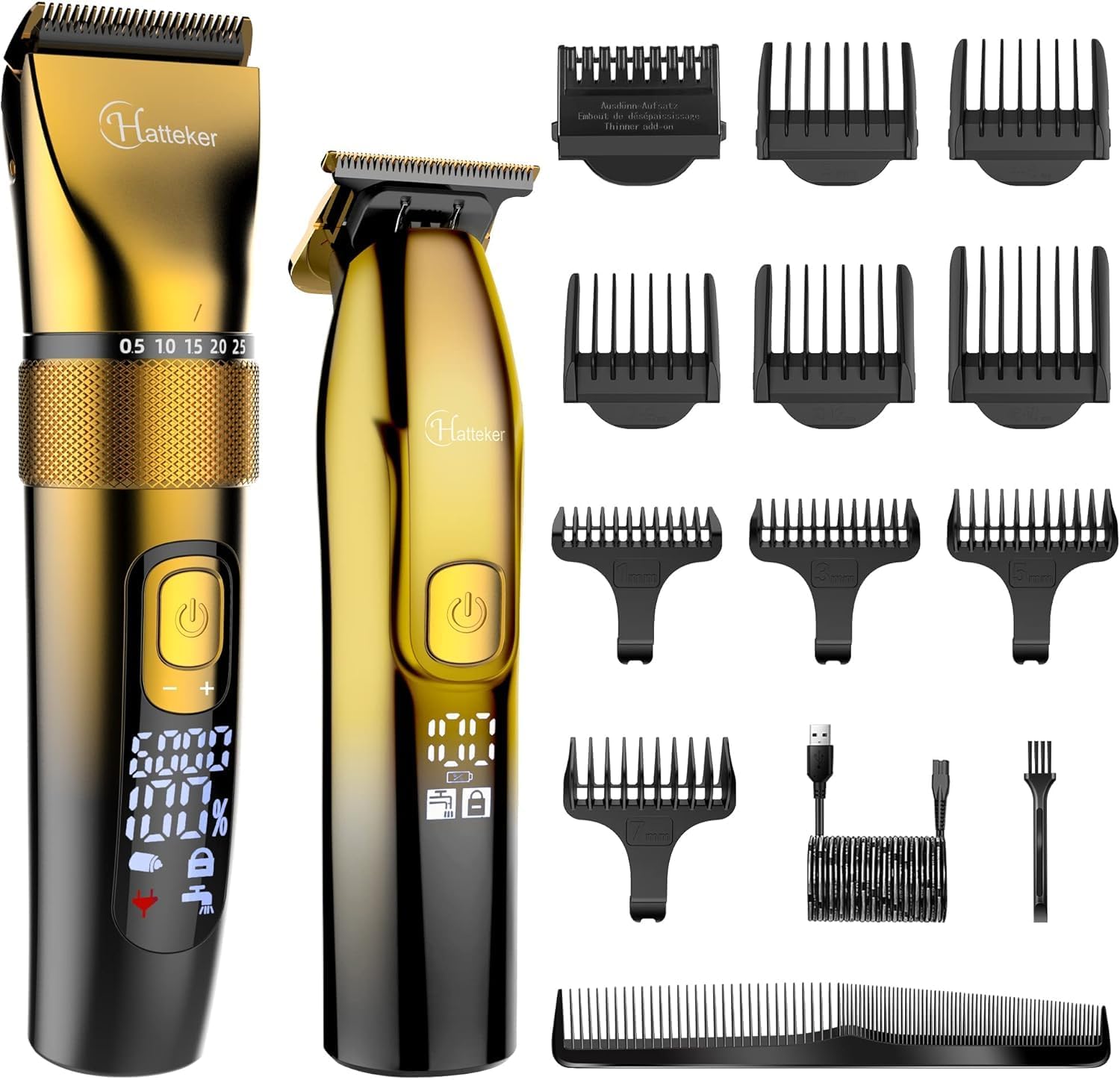 Hatteker™ Gold Edition Pro Grooming Kit Blade Trimmer Set