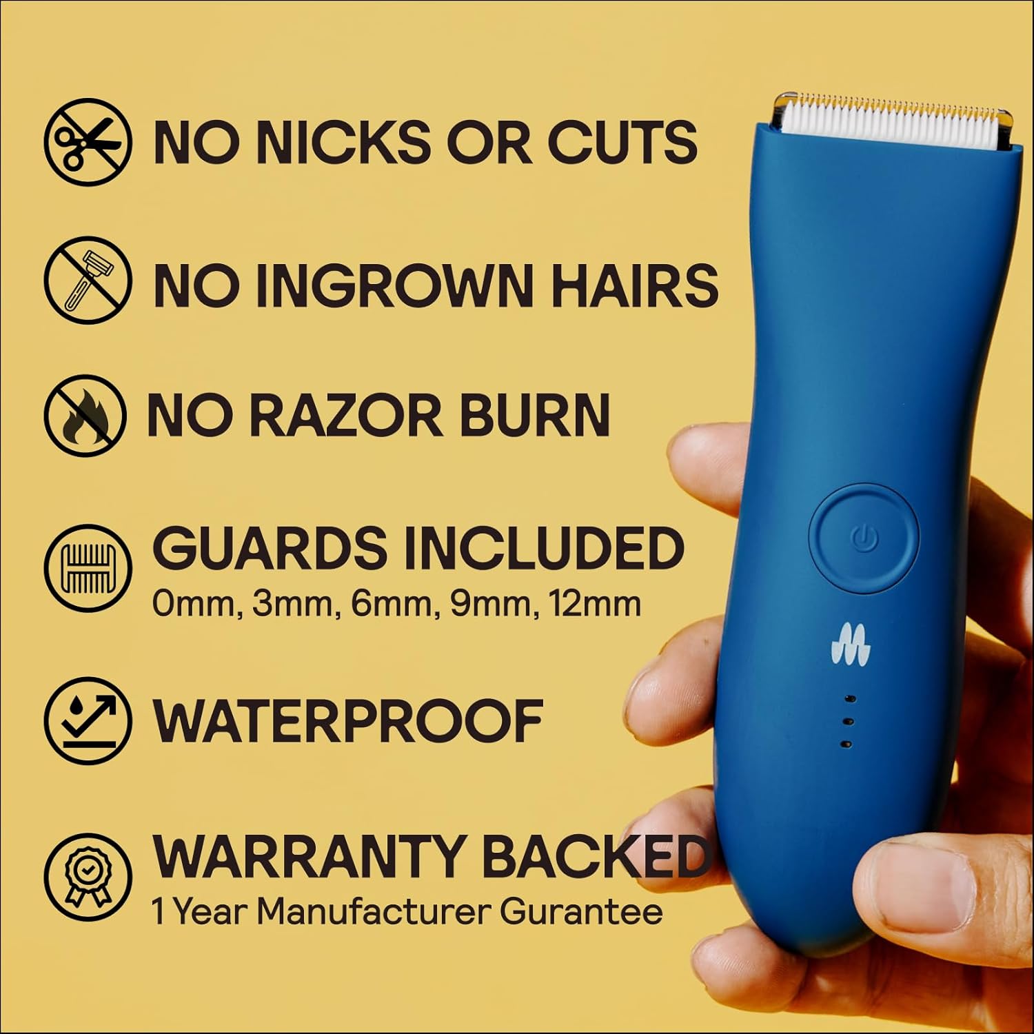 MERIDIAN Waterproof Groin & Body Trimmer – Smooth, Safe, Powerful