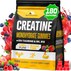 Sugar-Free Creatine Monohydrate Gummies – Vegan Pre-Workout Boost for Men & Women