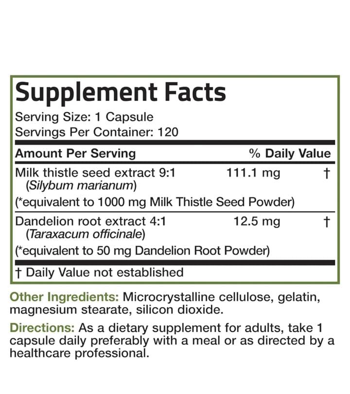 Bronson Milk Thistle Silymarin Marianum
